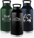 Tempercraft 64 oz Vacuum Insulated Growler | Custom Laser Engraved Options | Stainless Steel, Double-Walled, for Beer, Wine, and Water