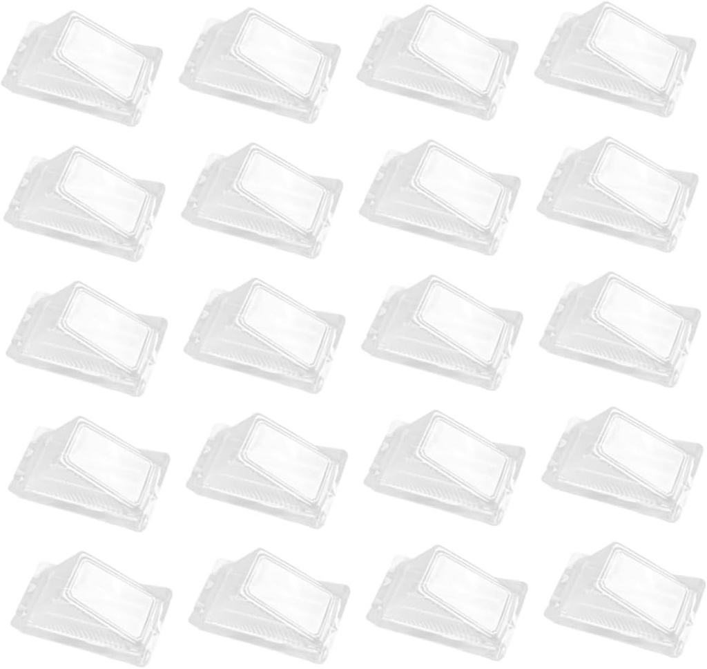 60pcs Clear Plastic Triangle Sandwich Packaging Boxes Transparent Cake and Bread Containers with Freshness Lock Food Storage for Shops Restaurants and Takeout
