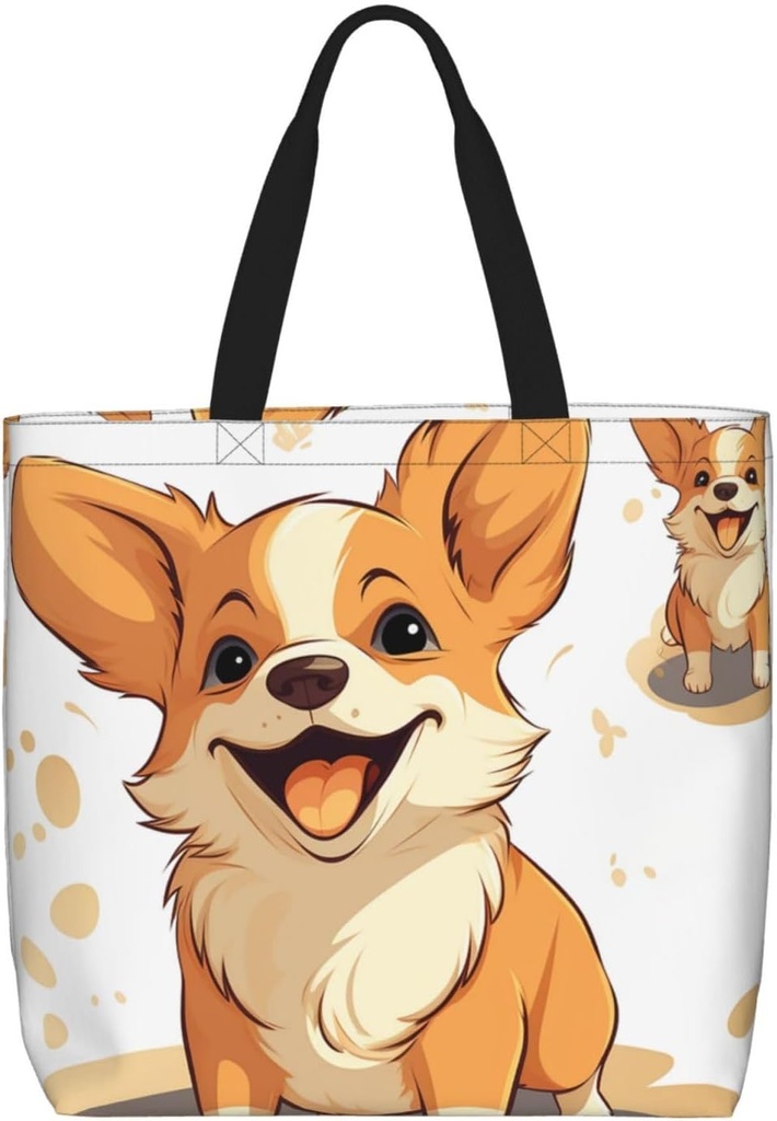 Tote Bag for Women Cute cupcake Shoulder Bag with Zipper Handbag Large Capacity Reusable Grocery Bag