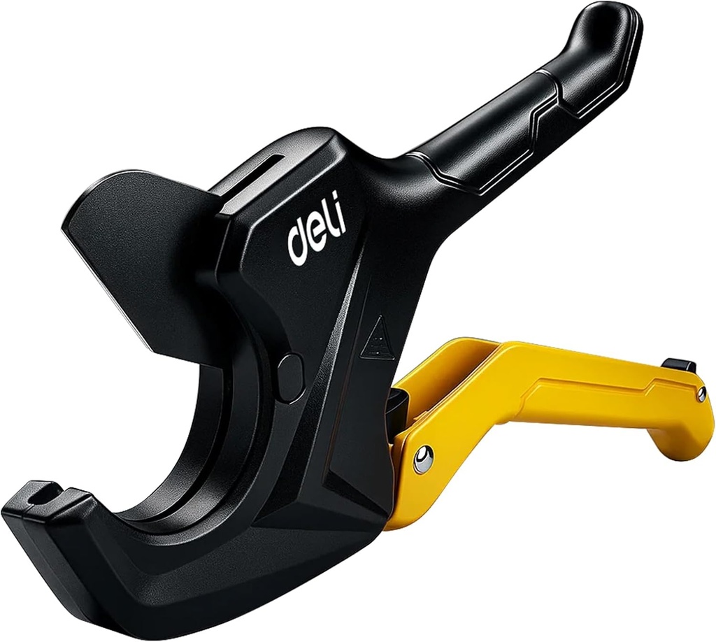 DELI PVC Pipe Cutter, Up to 2-1/2", Ratchet Pipe Shears Heavy-Duty, Pex Cutting Tool for Cutting PEX, PVC, PPR Plastic Hoses and Plumbing Pipe