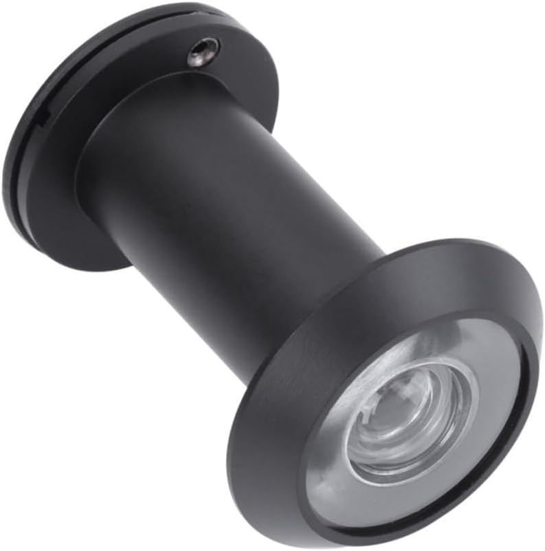 jojofuny 200 Degree Wide Angle Door Viewer High Definition Solid Black Peephole for Door Cat Eye