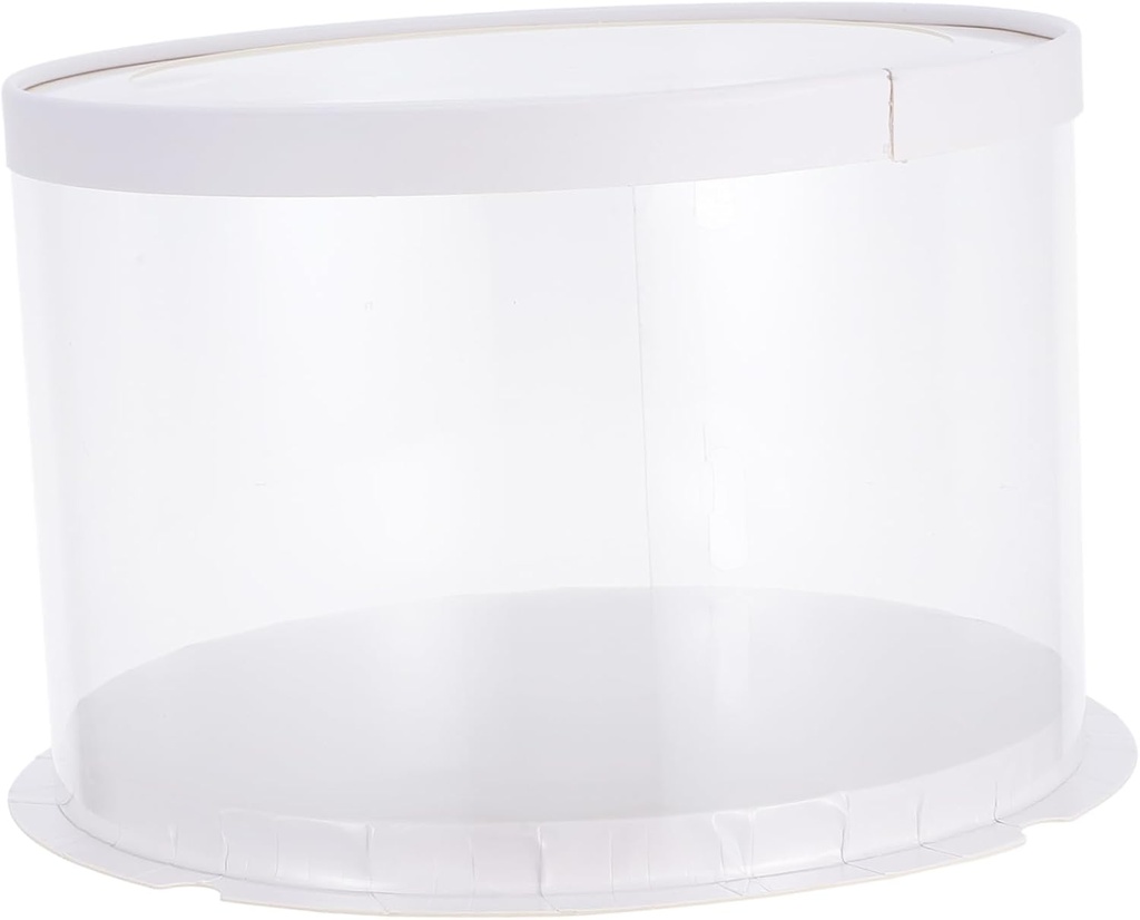Ciieeo 4Pcs Transparent Cake Carrier Clear Cake Packaging Box with Lid Single Layer Cake Holder for Weddings Birthdays and Parties Cake Display Container to Maintain