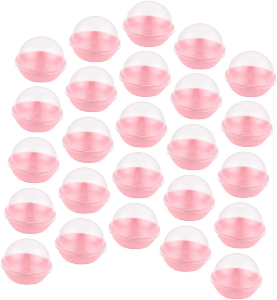 VICASKY 100Pcs Mini Single Cupcake Boxes with Transparent Dome Lid Food Safe Plastic Dessert Containers for Moon Cakes Muffins and Pastries Sealed Protective Packaging for Bakery Party and