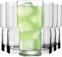 Libbey Newton Tumbler Drinking Glasses, Stackable, Tall Drinking Glasses Set of 6, 16 oz Glasses Drinking Set for Holidays, Birthdays, and More