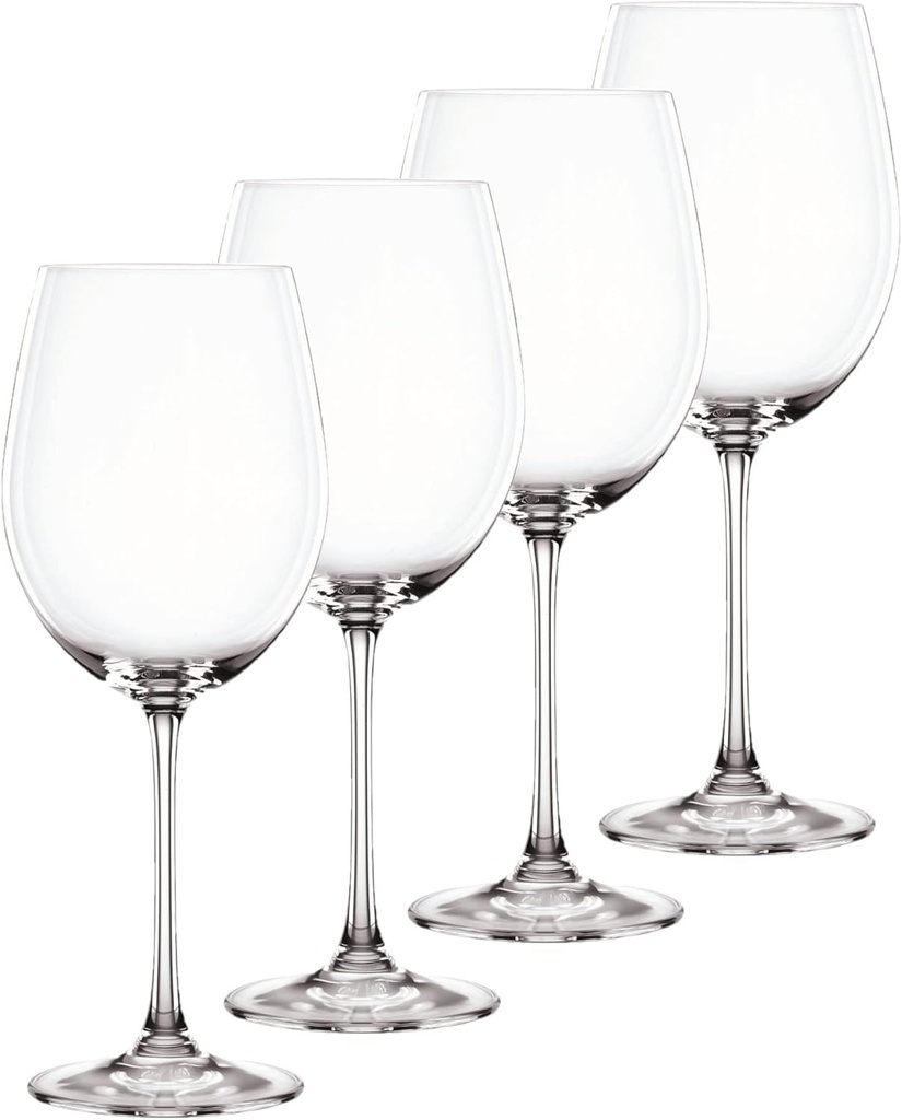 Nachtmann Vivendi 25 oz Bordeaux – 4-Piece Set of Lead-Free Crystal Glasses, Long-Stemmed Design for Red & White Wine, Sophisticated Glassware for Dining, Parties, Entertaining & Gifting