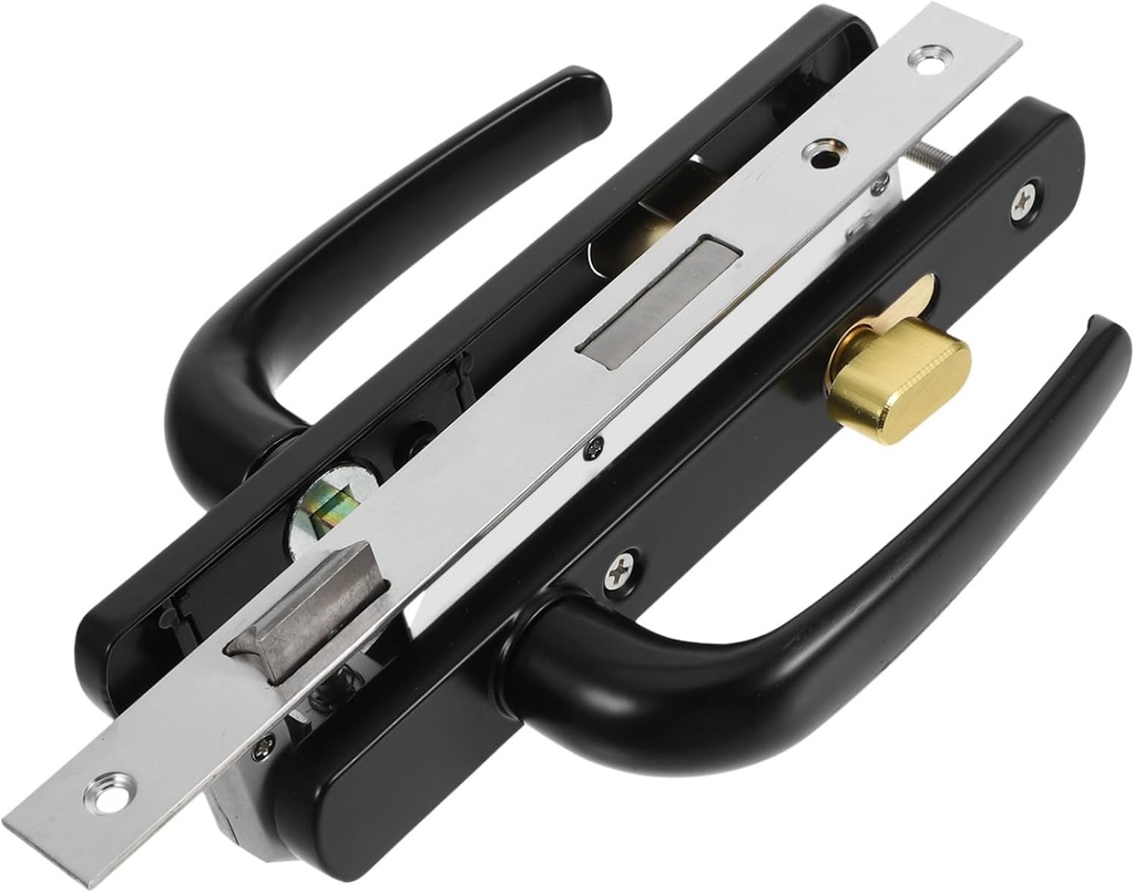 Storm Door Lock Replacement Handle Heavy Duty Aluminum Alloy Security Lever for Entry Patio and Split Doors Easy Installation and Sleek Design Black Finish