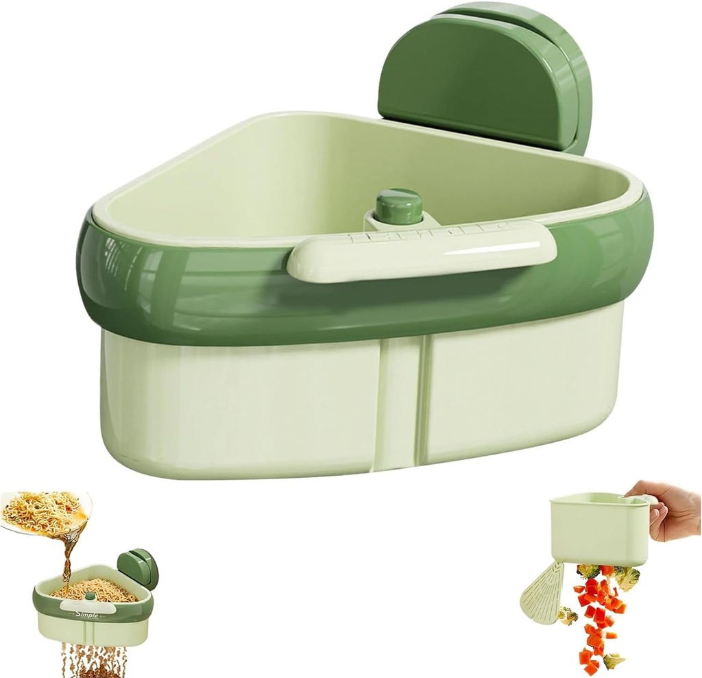 Generic Plastic Suction Cup Sink Corner Rack, 2025 Upgraded, Green, Wall Mount, Drying Rack, Kitchen Storage & Organization Product Accessory