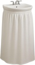 Diamond Stitch Fabric Bathroom Sink Skirt Utility Sink Waterproof Fits Standard Size Sinks Adds Bathroom Storage (White) Large