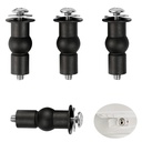 4 Pack Toilet Hinge Bolts, Universal Rubber Expansion Seat Cover Screws for Top Mounting Toilet Seat Hinges