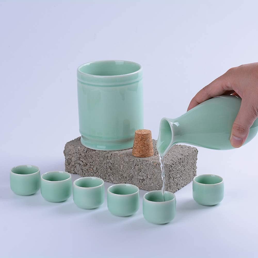 Sake Set Japanese Sake Set Include 6 Sake Cups, 1 Sake Pot, 1 Warm Wine Pot GYL24824