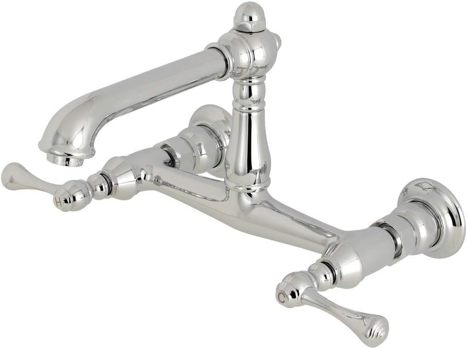 Kingston Brass KS7241BL English Country Bathroom Faucet, Polished Chrome, 10.31 x 5.06 x 2.31