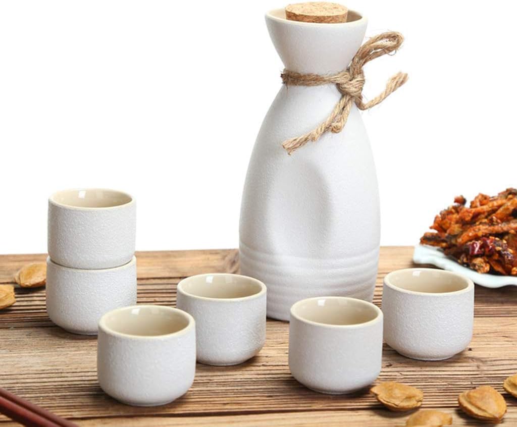 Japanese 4 Piece Sake Cup Set Traditional Porcelain Pottery Ceramic Cups Crafts Wine Glasses White 4Cups Black 4cupsHome Decor Crafts