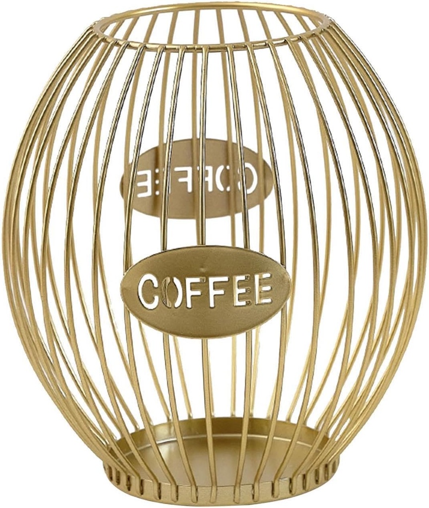 Coffee Pod Holder Desktop Organizer Multipurpose Espresso Capsule Holder Coffee Capsule Container for Kitchen Desk Cafe Table, Black M(Golden M)