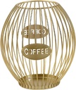 Coffee Pod Holder Desktop Organizer Multipurpose Espresso Capsule Holder Coffee Capsule Container for Kitchen Desk Cafe Table, Black M(Golden M)
