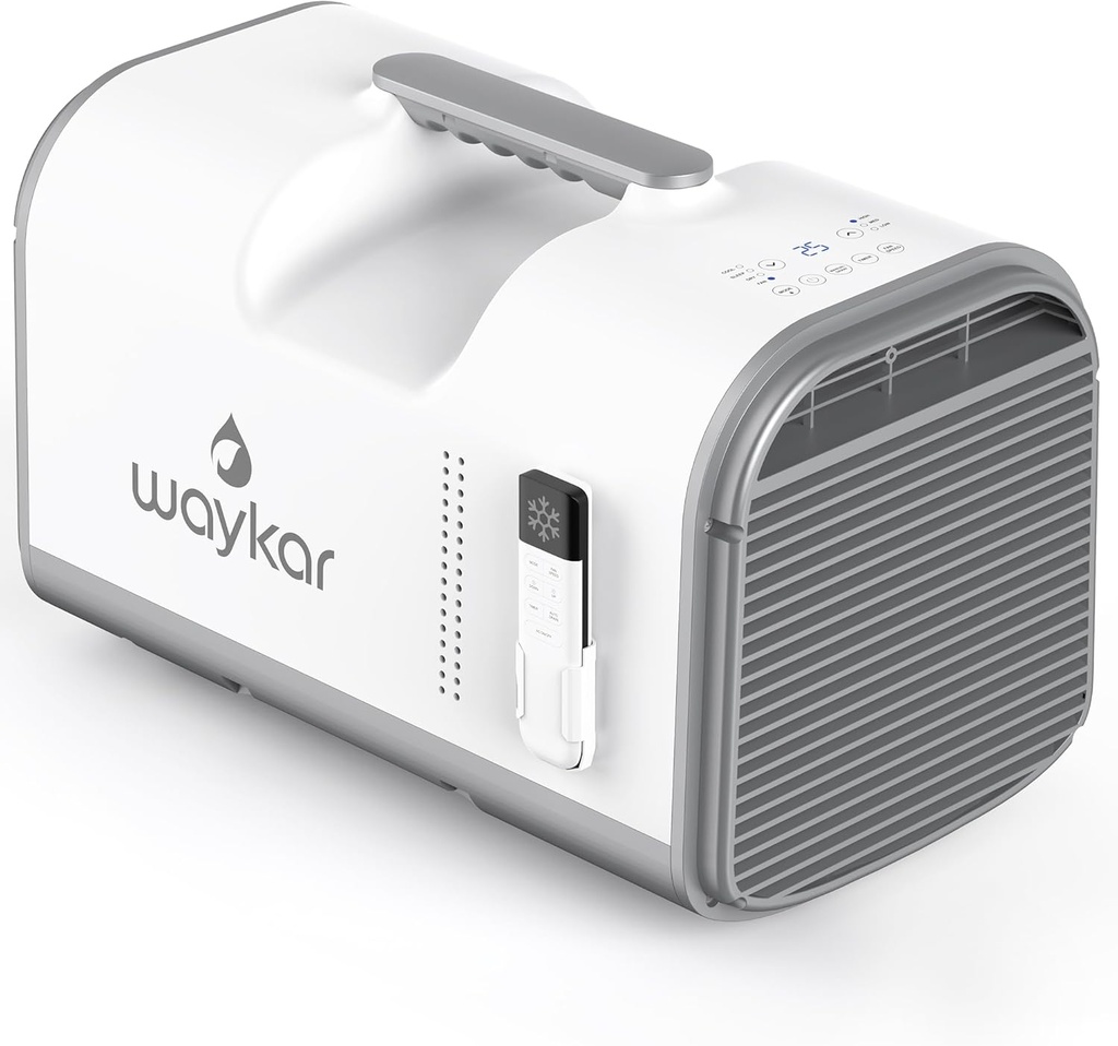 Waykar 4500 BTU Tent Air Conditioner - Portable Air Conditioner with Cooling, Dehumidifying & Fan Functions, Covers Up to 130 Sq. Ft., Ideal for Tents, Camping & RVs, Remote Control, AC Powered