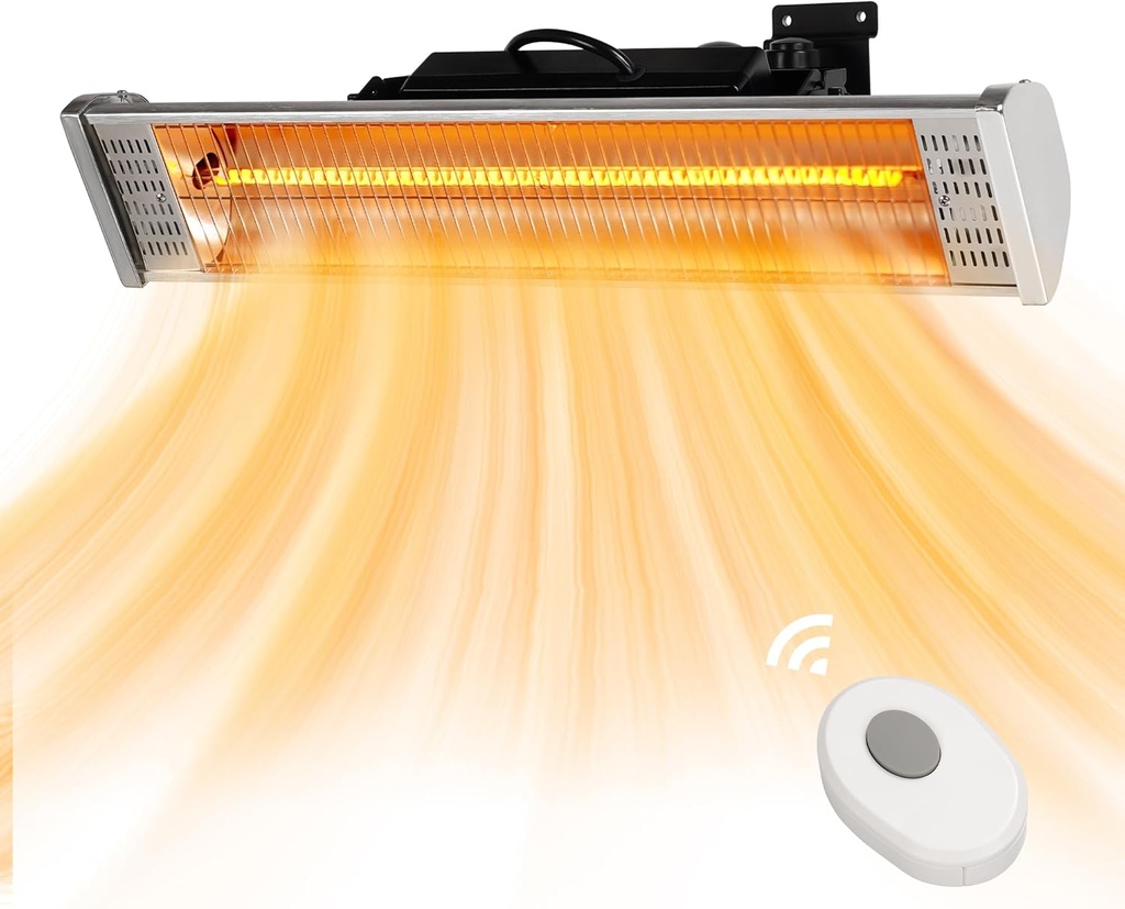 Star Patio Electric Patio Heater with Remote, Outdoor Heater, Infrared Heaters, Wall Mounted, suitable as Gazebo Heaters, ZHQ1530N2025