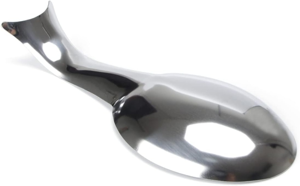 1pc Stainless Steel Ladle Holder Rack for Kitchen Supplies Rustproof Spatula Stand Design for Soup Rice Spoon Utensil Storage Silver