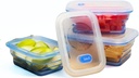 3‑Piece Collapsible Silicone Food Storage Containers – BPA‑Free, Plastic‑Free, Translucent, Oven‑& Microwave‑Safe up to 445°F, Leakproof Stackable Lids – Space‑Saving Kitchen Prep