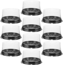 Homoyoyo 10pcs Cake Box Mini Muffins Paper Cups Food Containers with Lids Wedding Cake Stand Pie Carrier with Lid Cake Dome Plastic Cake Carrier Plastic Containers with Lids Cake Containers