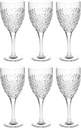 Barski Goblet - Wine Glass - Water Glass - Crystal - Set of 6 Stemmed Glasses - Glass is designed With Raindrop Design - 11 oz Made in Europe -