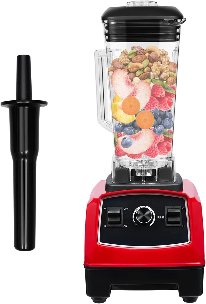 Countertop Blender for Kitchen, 4 Speed Settings, 2200W Professional 70.4 Oz Electronic Smoothie Blender Maker Juicer Ice Crushing & Frozen Fruit Mixer Grinder Blender for Shakes Smoothies,Red