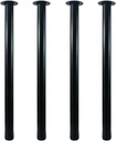 QLLY 32 inch Adjustable Tall Metal Desk Legs, Office Table Furniture Leg Set, Set of 4 (Black)