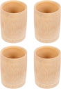 Cabilock 4pcs Gongfu Cup Beer Japanese Retro Fashion Style Tea Kungfu Holder Travel Khaki Tasting Drinks Sushi Whisky Home Tubes Wooden Wine for Water Rustic Bamboo Sake Hot Pastoral