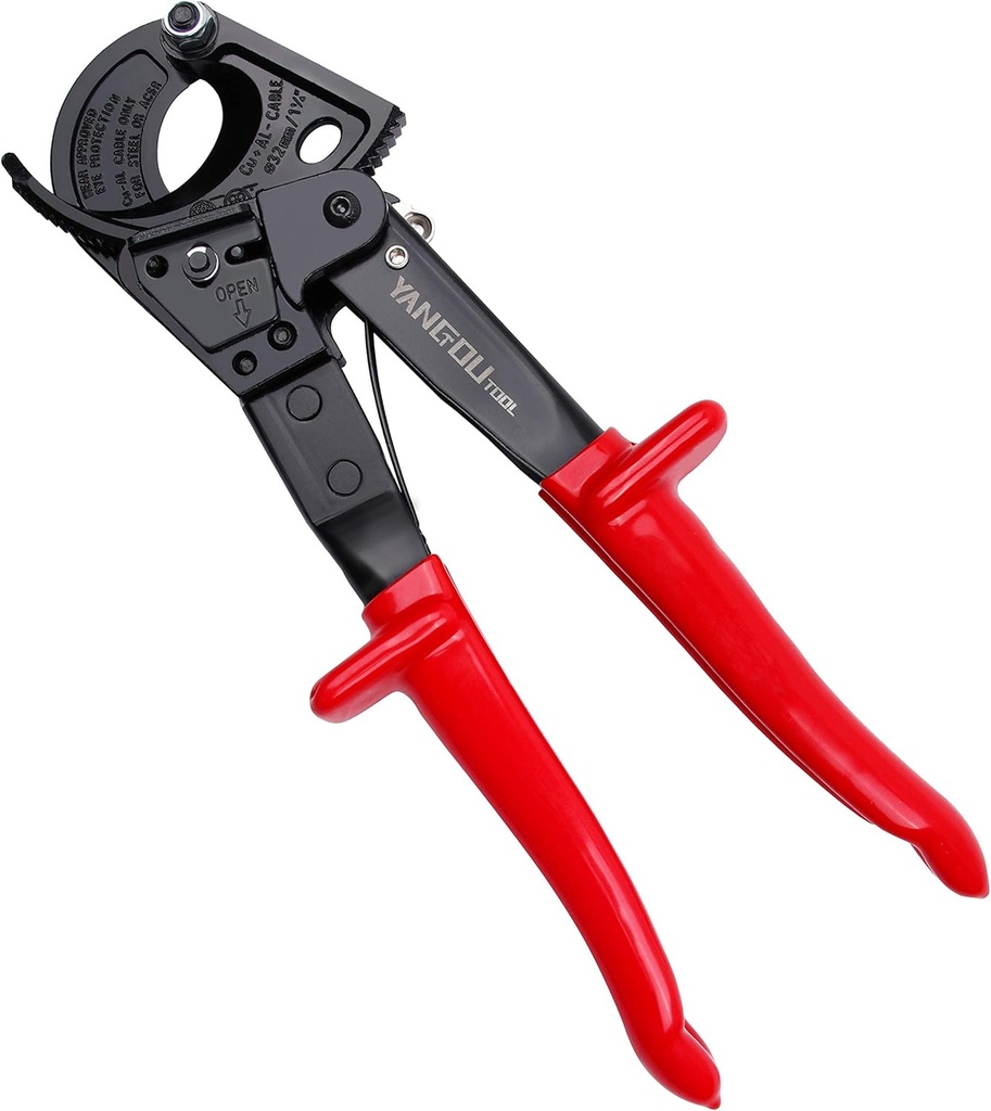 Yangoutool Ratchet Cable Wire Cutter and Heavy Duty Aluminum Copper Ratchet Cable Cutter for Cutting Electrical Wire Up to 240mm² Cutter Pliers