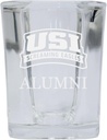 R and R Imports University of Southern Indiana 2 Ounce Etched Alumni Square Shot Glass Officially Licensed Collegiate Product