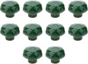 Geesatis 10 Pcs Ceramic Cabinet Knobs,1.4 Inch Round Cabinet Handles for Dresser & Furniture,Includes Screws,DIY Furniture Upgrade Kit,Green