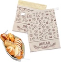 2 Pack Reusable Beeswax Bread Bags for Homemade Sourdough, Kitchen Baking Extra Large 13"x17" Food Storage Fresh Keeping Linen & Beeswax Bread Bags