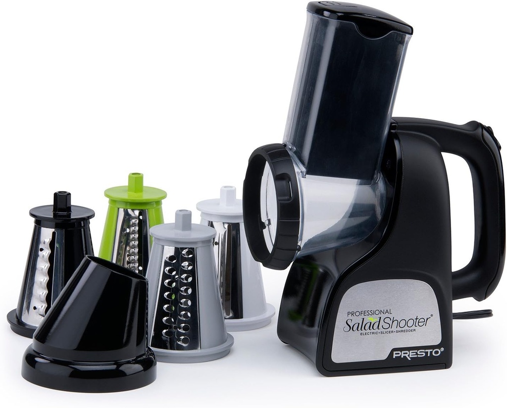 Presto Professional SaladShooter Electric Slicer/Shredder- 02970, Black