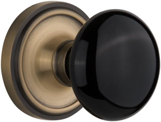 Nostalgic Warehouse Classic Rosette Black Porcelain Door Knob