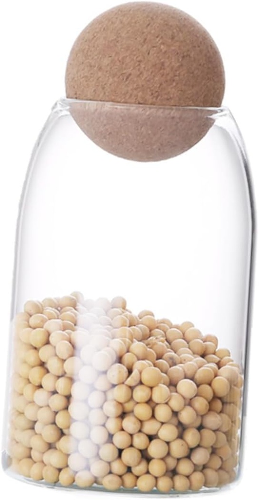 Zerodeko High Borosilicate Heat Resistant Glass Storage Jar for Kitchen Transparent Airtight Container for Cereal Tea Leaves Sealed Canister for Home Food Preservation