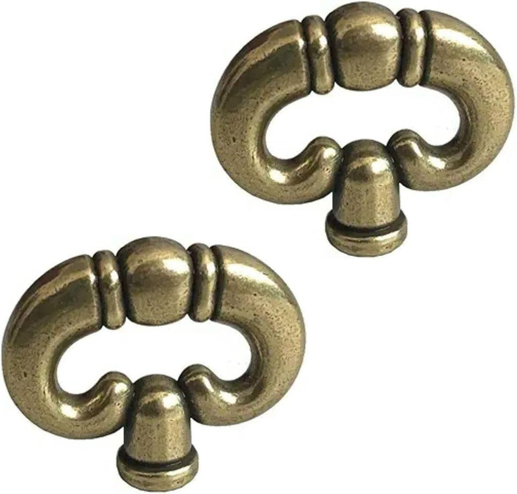 2 Pcs Antique Bronze Ring, Vintage Style Drawer Knob Ring with Back Plate Antique Black Bronze Drawer Pull Dresser Pull Cabinet Knob Kitchen Door Knob Hardware Cabinet Hardware