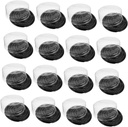 OUNONA 20pcs 8-Inch PET Cake Packaging Boxes with Lids Airtight Dessert Containers for Cheesecake and Pastries Bakery Mousse Cake Carrier for Events and Parties
