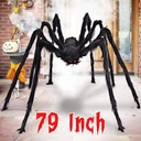 Aiduy Outdoor Halloween Decorations Scary Giant Spider Fake Large Spider Hairy Spider Props for Halloween Yard Decorations Party Decor, Black (1 Pack)