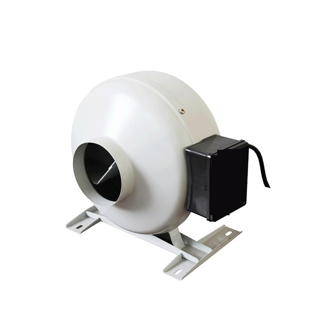 Ventilation Fan, CDR125 90W External Rotor Duct Exhaust Fan Industrial Coaxial Low Noise Centrifugal for Vent Bathroom, Kitchen(CDR2E-125)