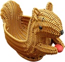 Handmade Woven Basket Simulation Rattan Storage Basket Bread Desktop Organizer Snack Boxes for Boys and Girls Boho Style Fruit and Vegetable Holder