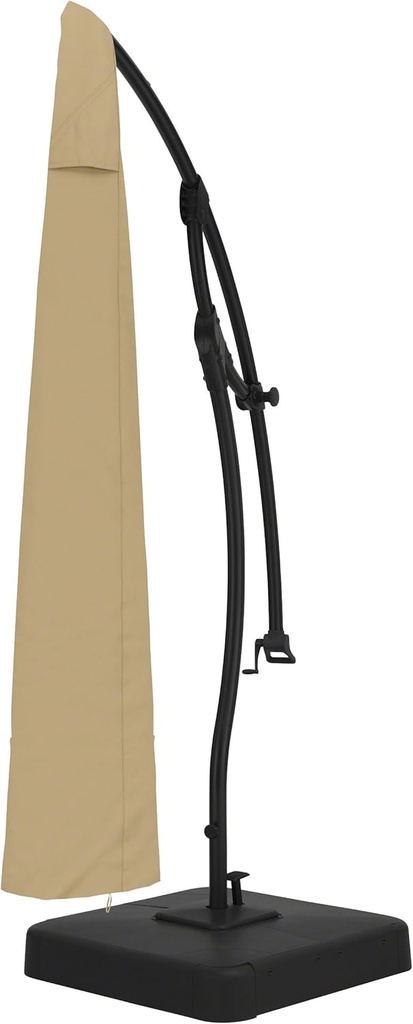 Classic Accessories Terrazzo Water-Resistant 13 Foot Offset Patio Umbrella Canopy Cover, Outdoor Umbrella Cover