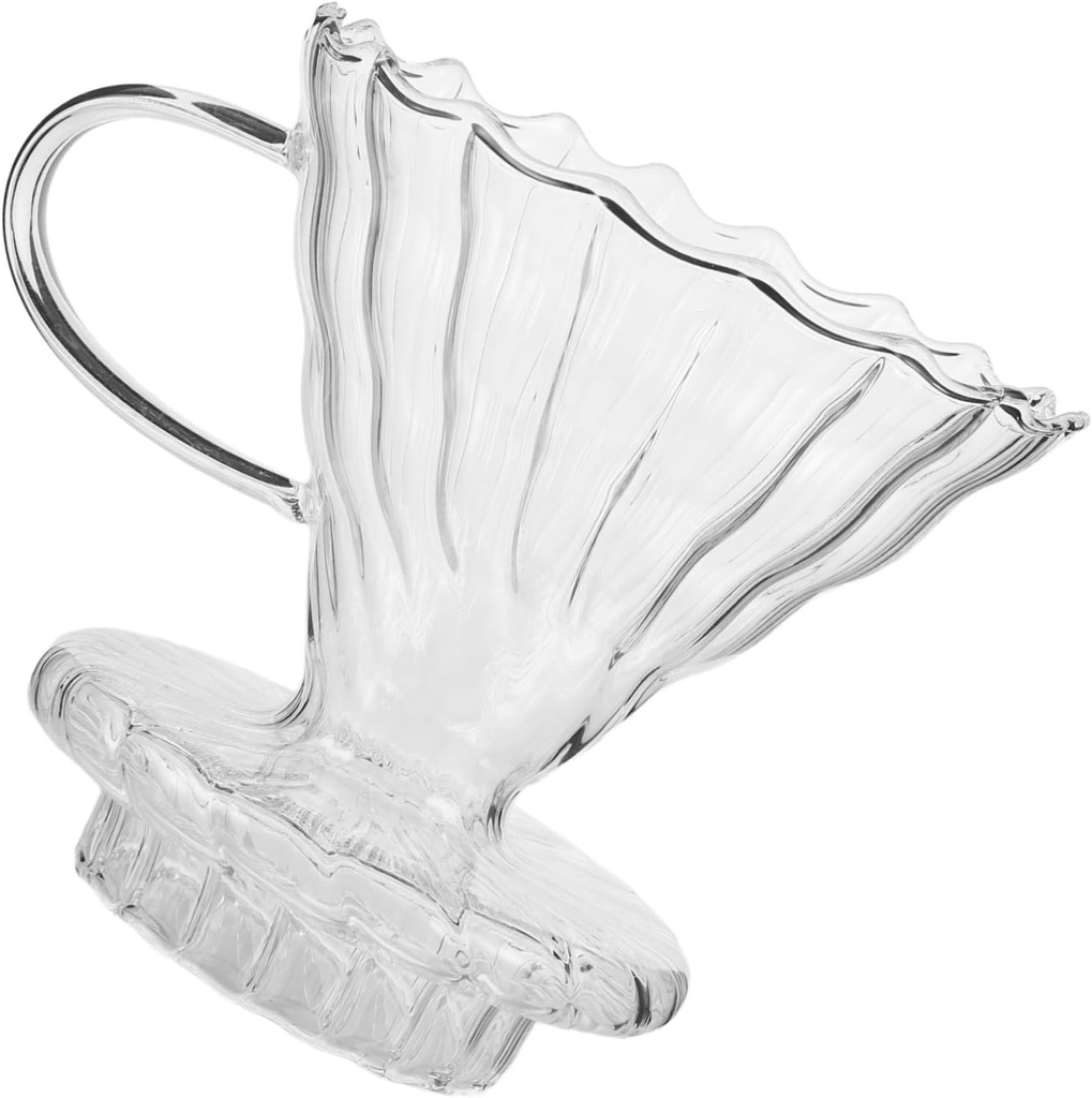 Reusable Coffee Funnel and Filter Cup for Espresso Makers Portable Dripper for Home Brewing and Tea -spill Design Clear Glass Versatile Use