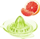 DOERDO Lemon Juicer Glass Lemon Squeezer Manual Citrus Juicer Clear Hand Press Juicer Large Size for Grapefruit, Orange, Lemon, 7x2.3Inch, Green