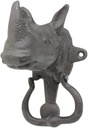 Door Knocker Metal Animal Door Knocker, Easy to Put Together Weather-Resistant Door Handle with Accessories, Front Porch Patio Drawer Rhino Door Decor