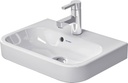 Duravit 0710500000 Happy D.2 Bathroom Sink with Faucet Hole and Overflow White