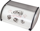 Bread Container With Lid French Elegance Style Breadbox, Roll-top Opening And Closing Desktop Wrought Iron Storage Box, Countertop Decoration (Color : White B, Size : 34 * 23.5 * 15cm)
