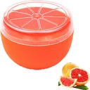 Orange Storage Containers, Reusable Grapefruit Keeper for Refrigerator, Individual Orange Saver Holder Organizer for Fridge to Keep Orange Fresh