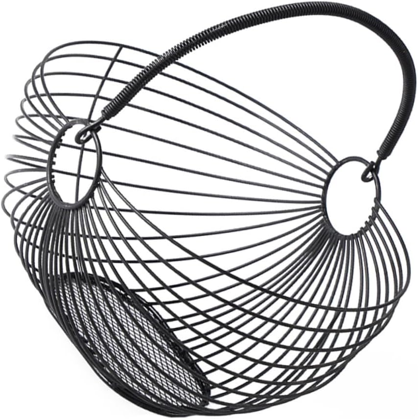 PRETYZOOM Iron Craftsmanship Fruit Basket Storage Rack Basket for Kitchen Multifunctional Living Room Decor and Elegant