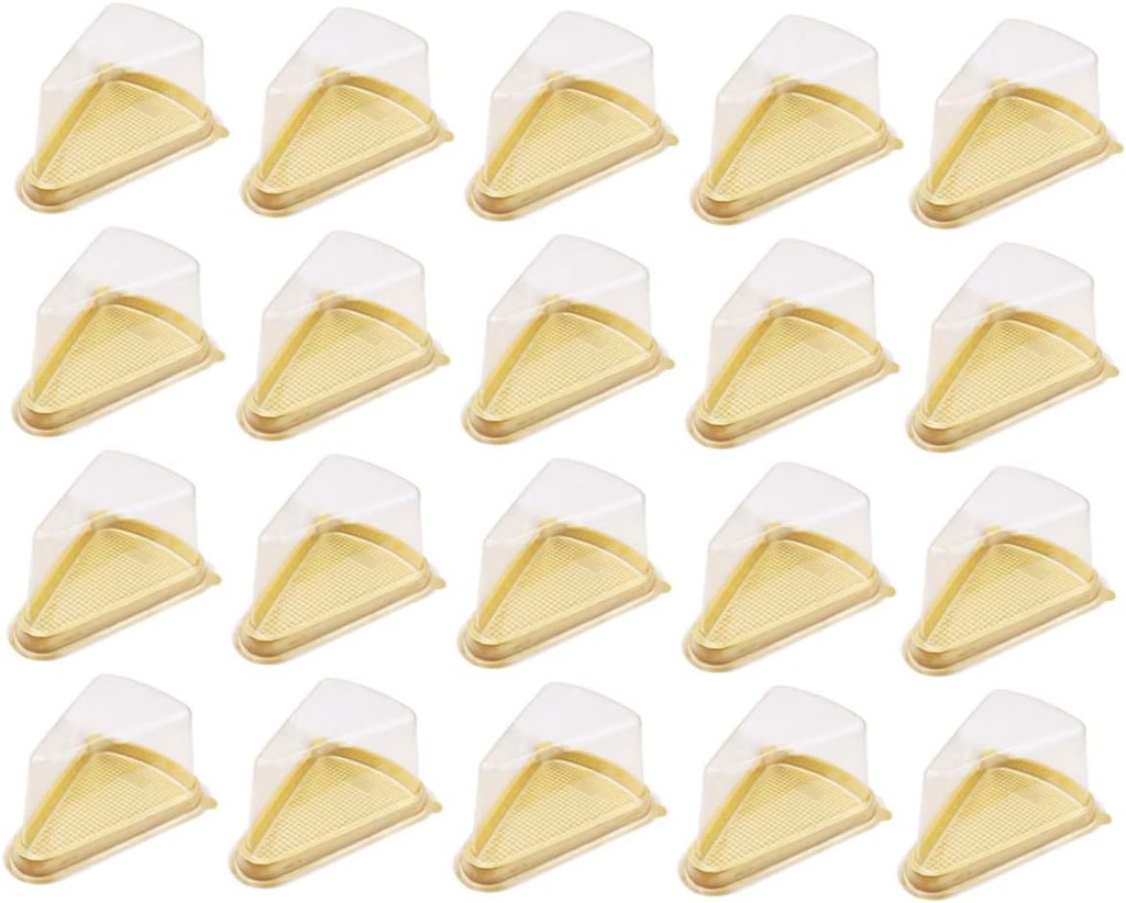 Alipis 50pcs Transparent Plastic Cake Boxes Food-grade Mousse Packaging for Cakes Puddings and Desserts Safe Non-odor for Parties and Events