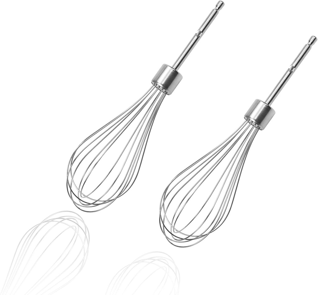 2 Pcs Hand Mixer Attachments Beaters, Hand Mixer Beaters Attachments for Kitchen Stainless Steel Replacement Parts for Hamilton Beach 62682RZ 62692 62695V 64699 Mixer (Oval Silver)