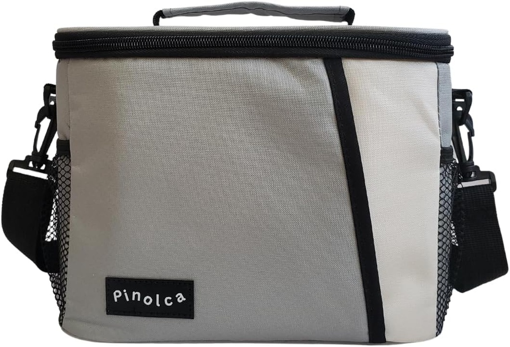 Insulated Lunch Bag for Women and Men. Thermal reusable Lunch Box with Handle, Large Capacity, Durable, for work, Office, Picnic, travel (Gray)